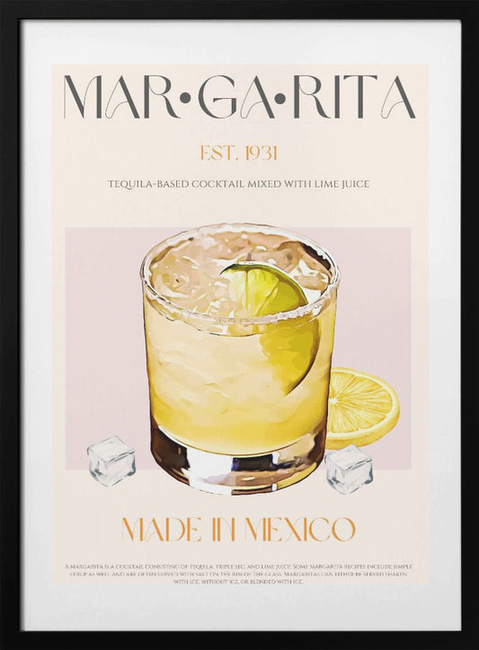 Margarita Print Cocktail - Art Print by Nazma Khokhar