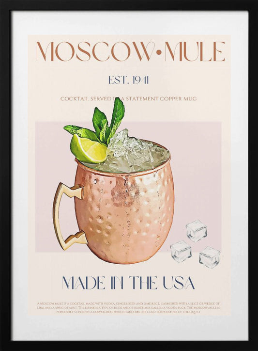Moscow Mule Print - Art Print by Nazma Khokhar
