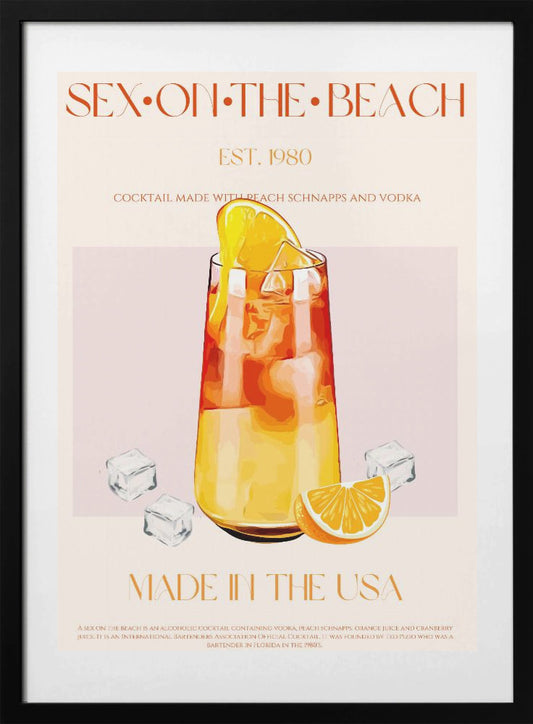 Tropical Sunset Sip - Art Print by Nazma Khokhar