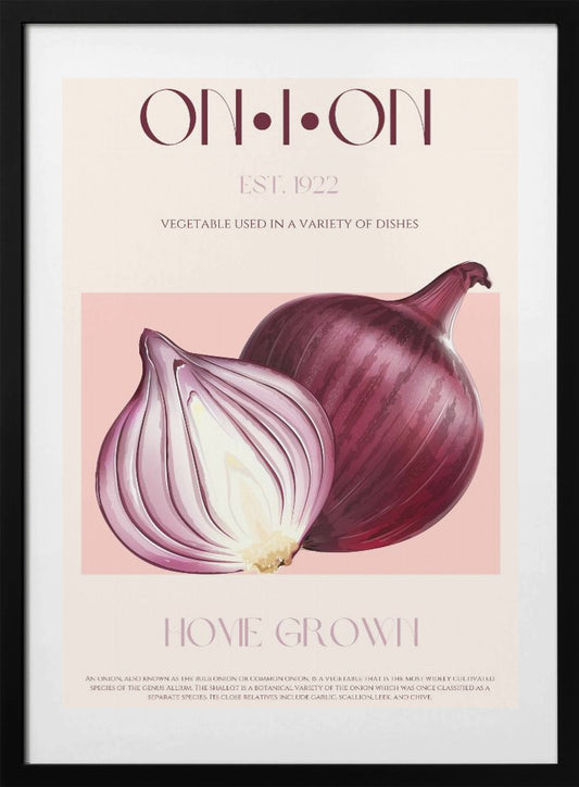 Onion Elegance - Art Print by Nazma Khokhar