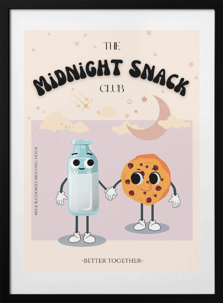 Milk &amp;amp; Cookie Duo - Art Print by Nazma Khokhar