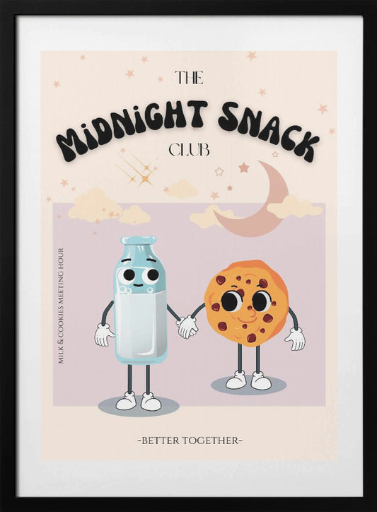 Milk &amp;amp; Cookie Duo - Art Print by Nazma Khokhar