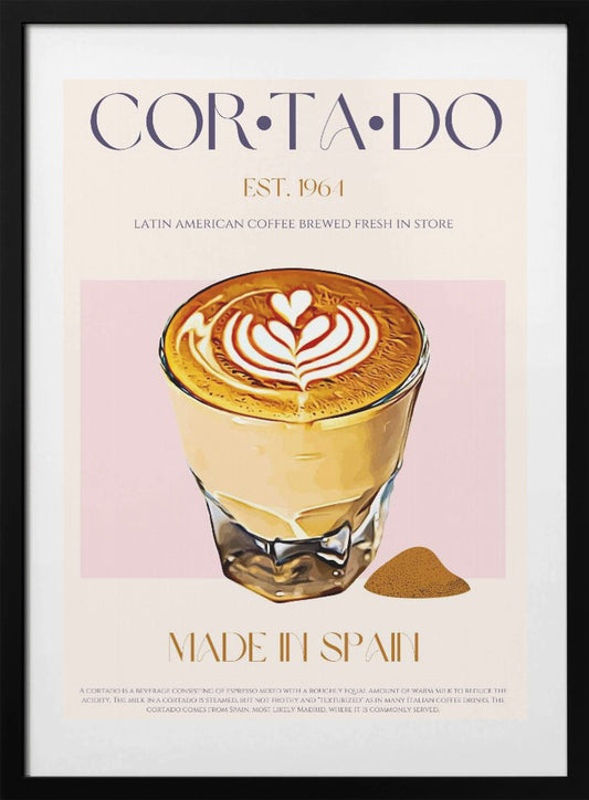 Cortado Coffee - Art Print by Nazma Khokhar