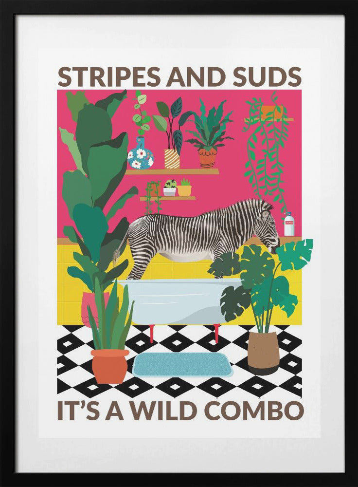 Stripes and Suds by WallChart Art Studio