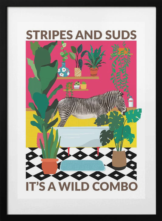 Stripes and Suds by WallChart Art Studio