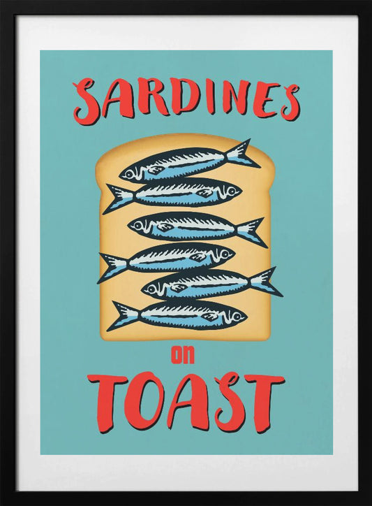 Sardines On Toast 2 - Art Print by WallChart Art Studio