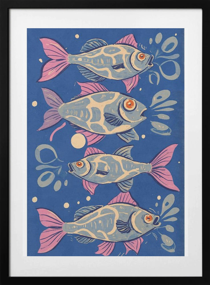 Vibrant Aquatic Dance - Art Print by THE MIUUS STUDIO