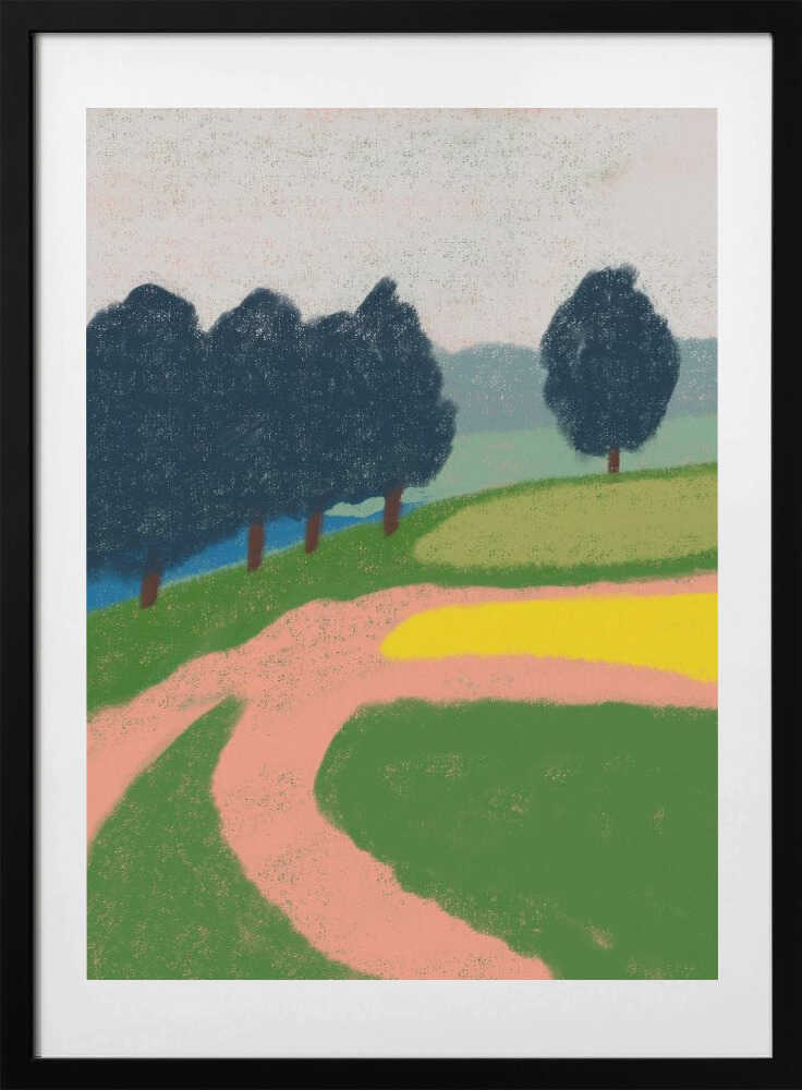 Country side plein air - Art Print by Little Dean