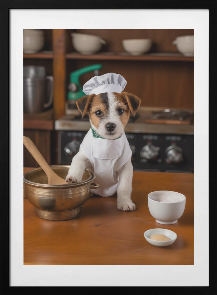 Jack Russell Puppy Chef - Art Print by Andreas Magnusson