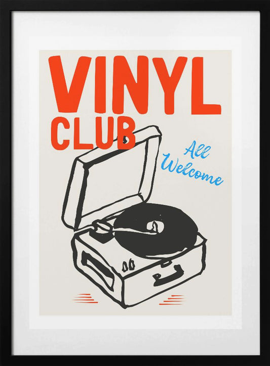 Vinyl Club Art Poster.png - Art Print by WallChart Art Studio