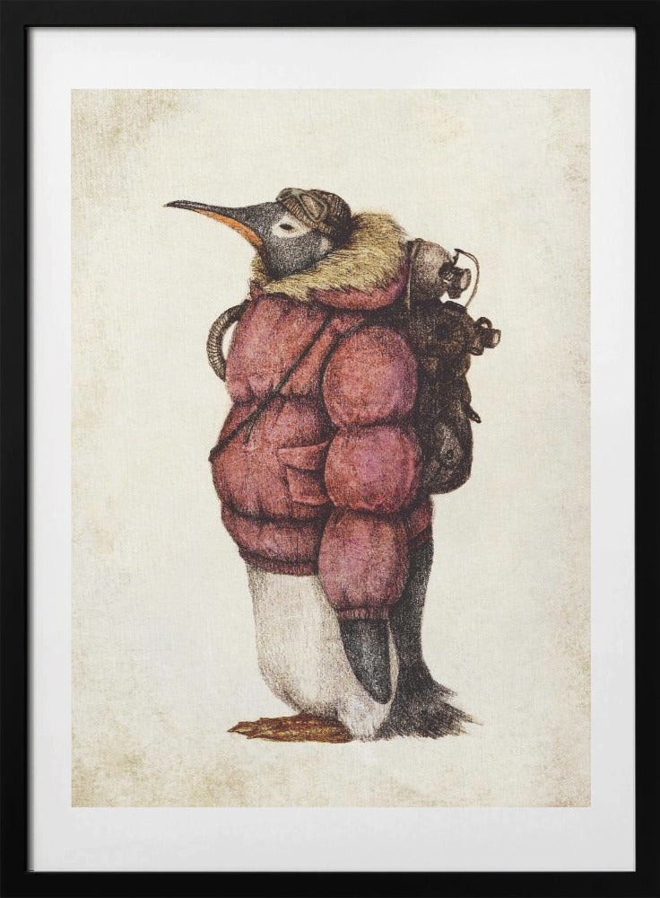 Skybound Penguin - Art Print by Mike Koubou