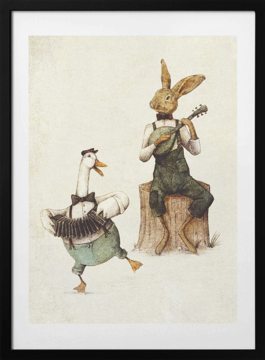 Feathered and Furry Harmony - Art Print by Mike Koubou