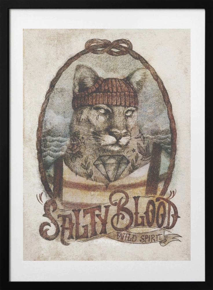 Oceanic Feline - Art Print by Mike Koubou