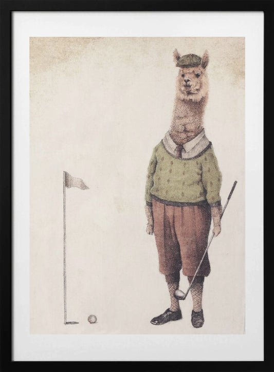 Alpaca Golf Club - Art Print by Mike Koubou