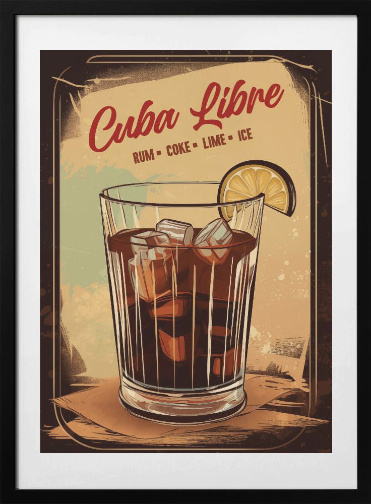 Cuba Libre Cocktail - Art Print by Andreas Magnusson