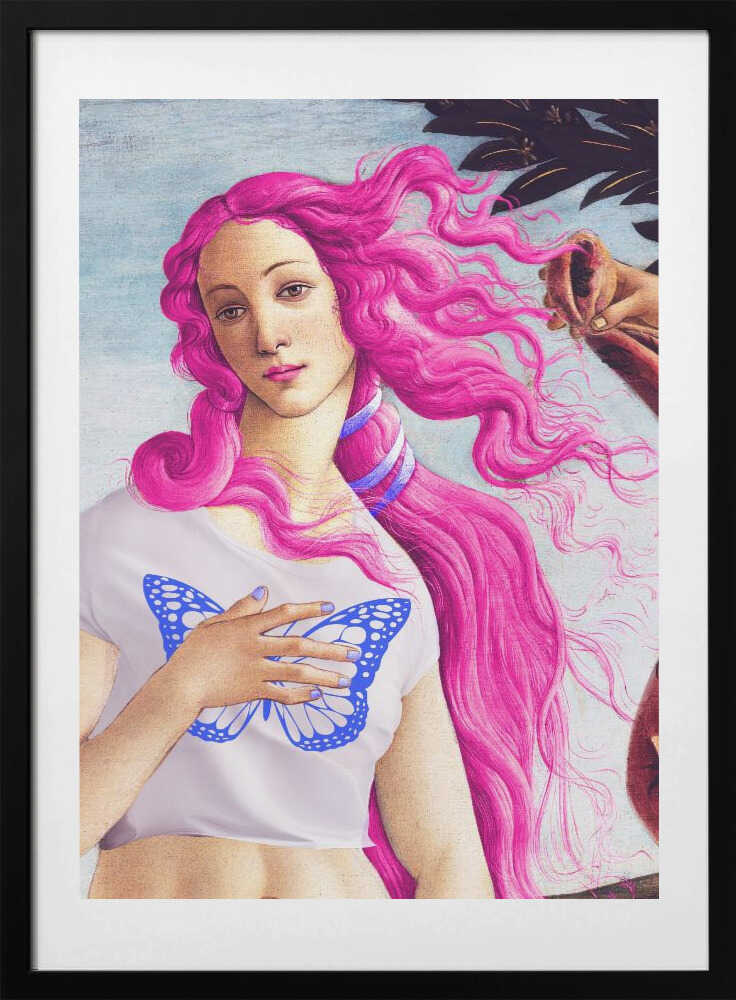 A Figure with Vibrant Pink Hair - Art Print by Athene Fritsch