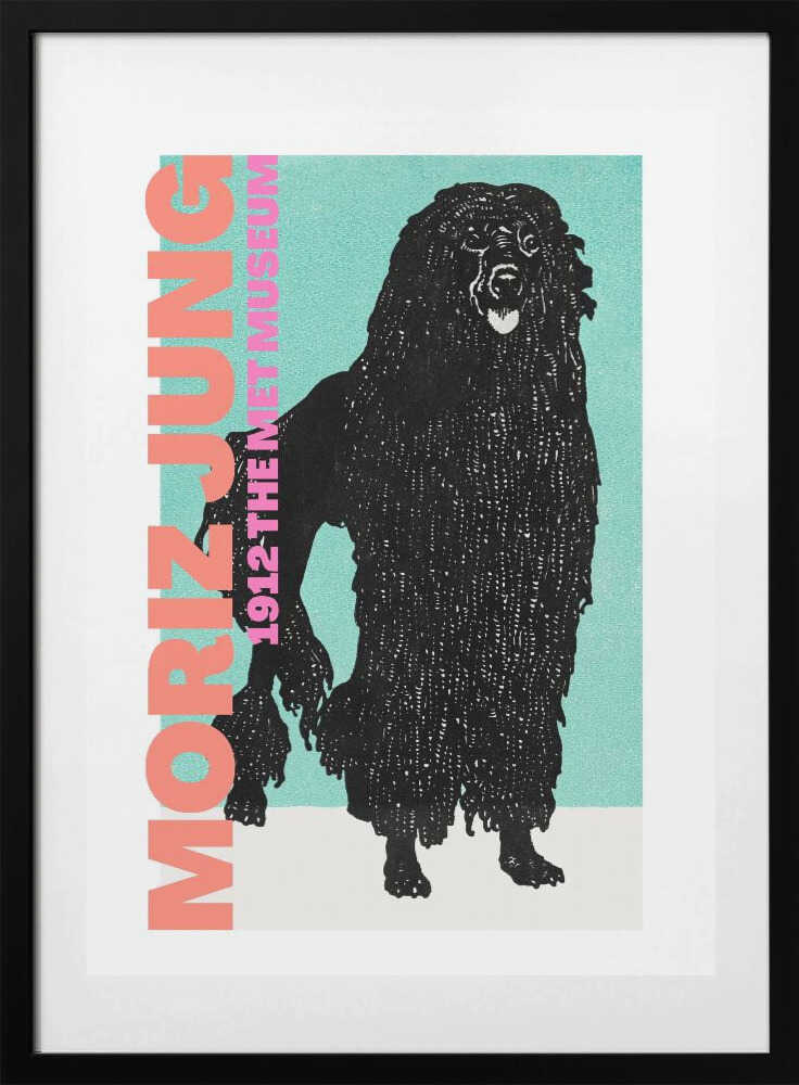 Stylized Black Dog - Art Exhibition Print by Athene Fritsch