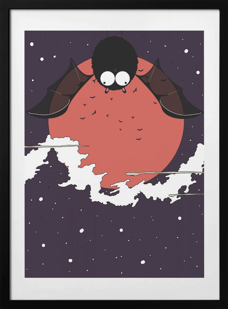 Moonlit Bat Wonder - Art Print by Nicholas