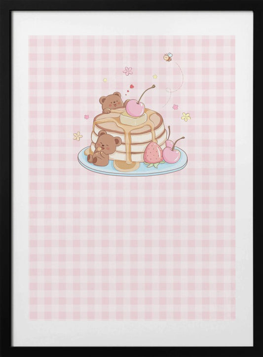 Honey Bee Crepes Cake - Art Print by Xuan Thai