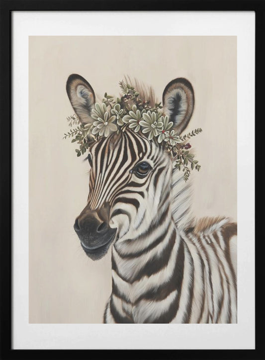 Savannah Zebra - Art Print by SHANDU