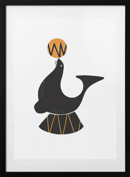 Balancing Seal - Art Print by Nicholas