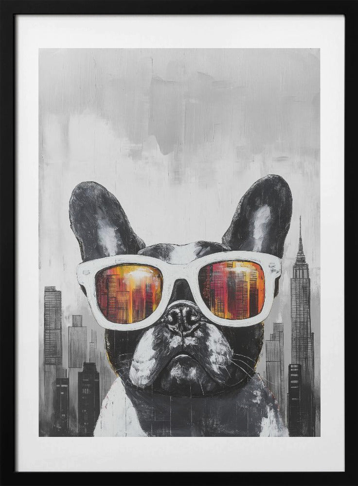 Bulldog - Too cool for School - Art Print by Pictufy Studio