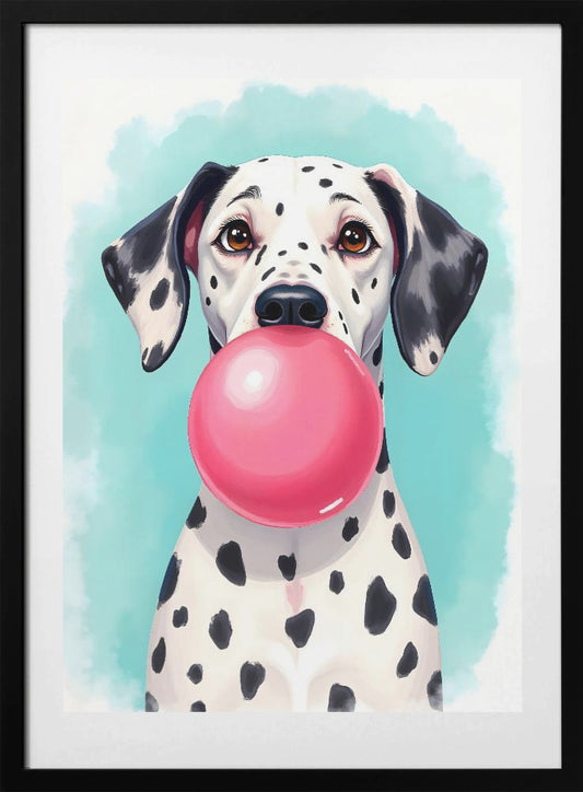 Bubble Gum Dalmatian - Art Print by Uma Gokhale