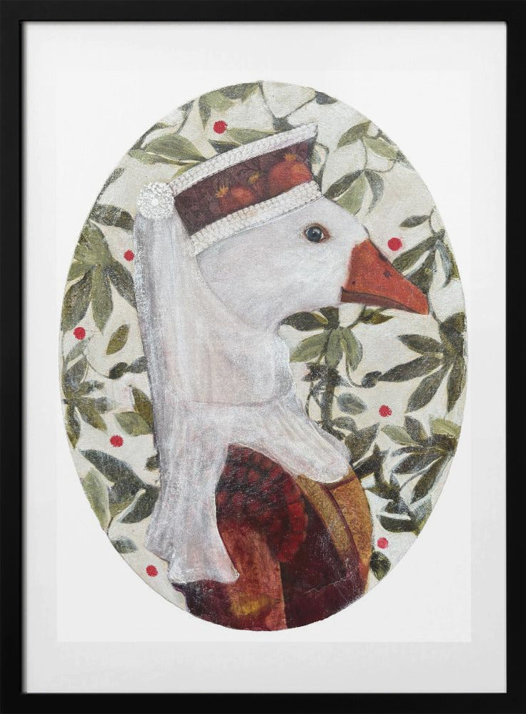 Cata With Green Leafs - Art Print by Karenina Fabrizzi