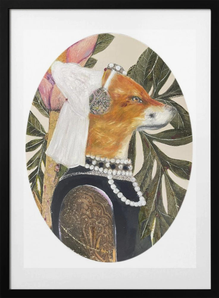 Fox Dressed In Renaissance Attire - Art Print by Karenina Fabrizzi