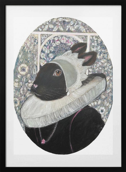 Regal Rabbit Portrait - Art Print by Karenina Fabrizzi