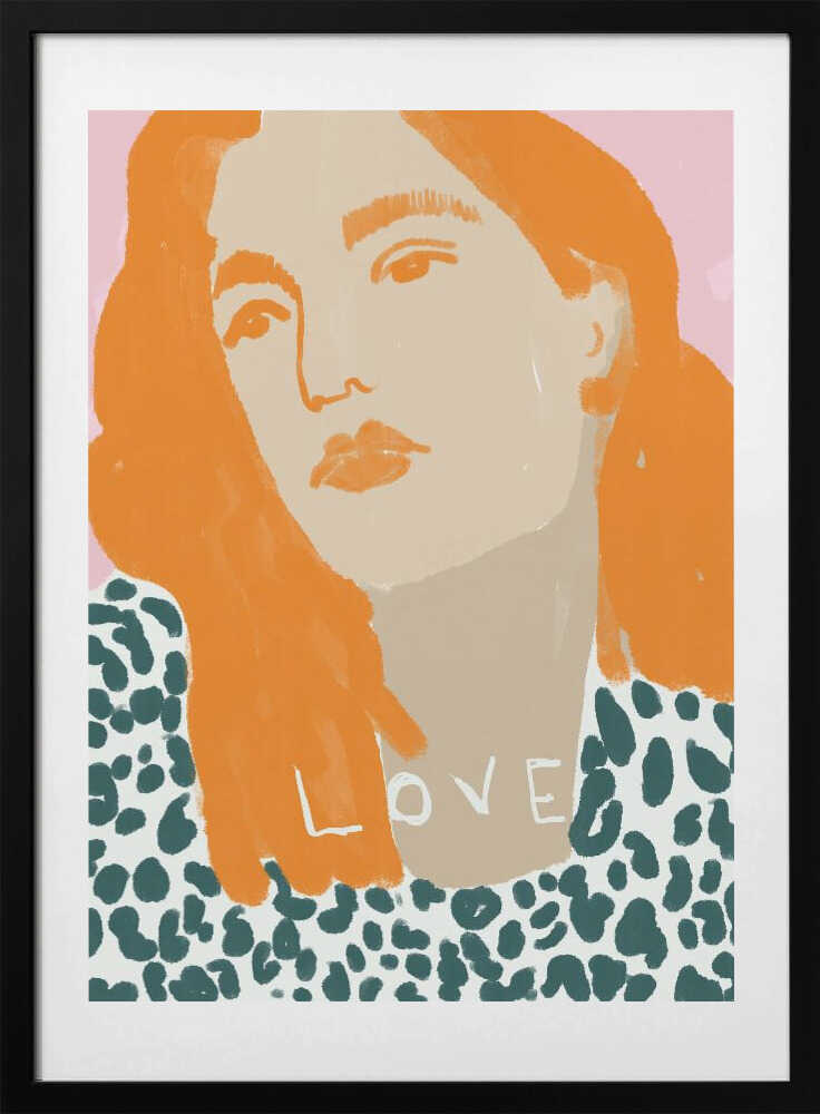 Portrait of a Woman with Orange Hair - Art Print by Beate Tubach