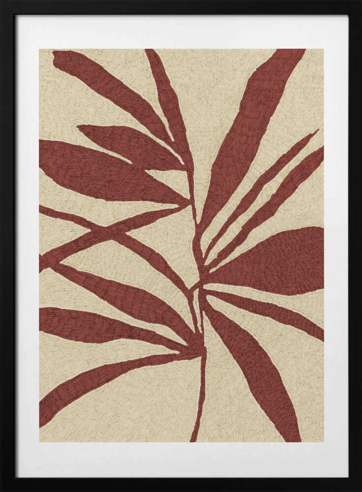 Red Leaf Silhouette - Art Print by Treechild