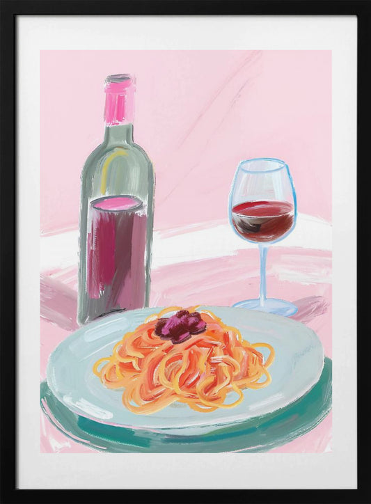 Spaghetti Delight - Art Print by Ohkimiko