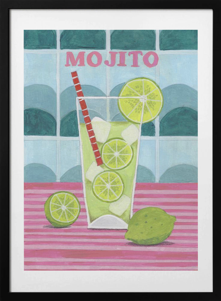 Glass of Mjito - Art Print by Caroline Bonne Müller