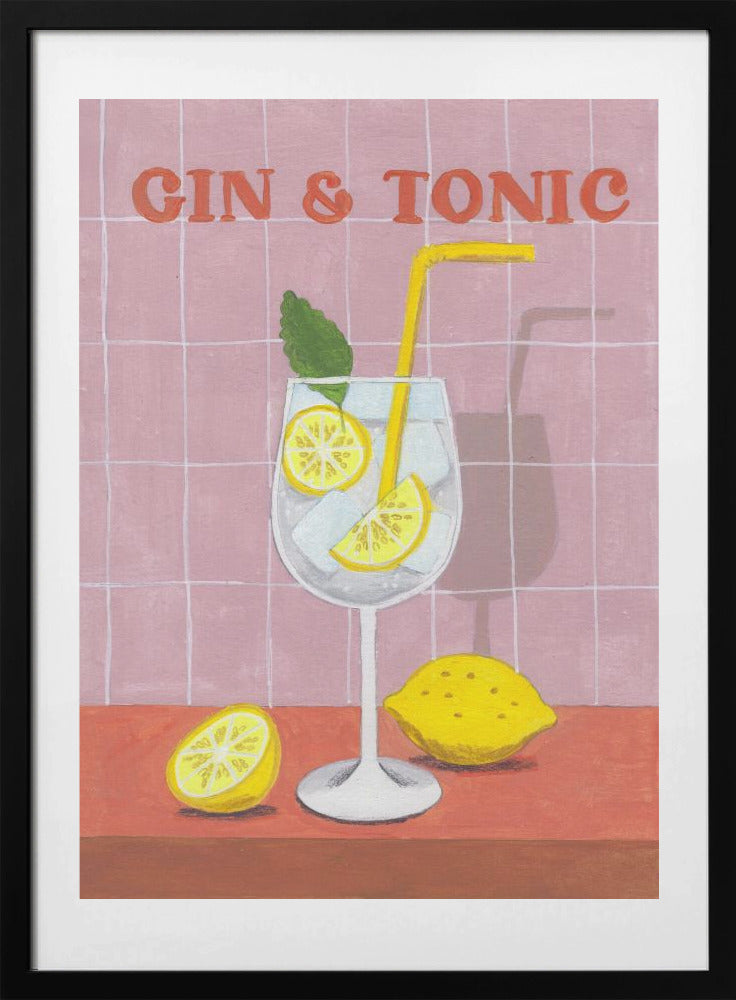 Gin and Tonic Cocktail - Art Print by Caroline Bonne Müller