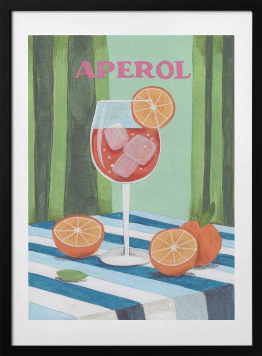 Aperol Spritz Cocktail - Art Print by Caroline Bonne Müller