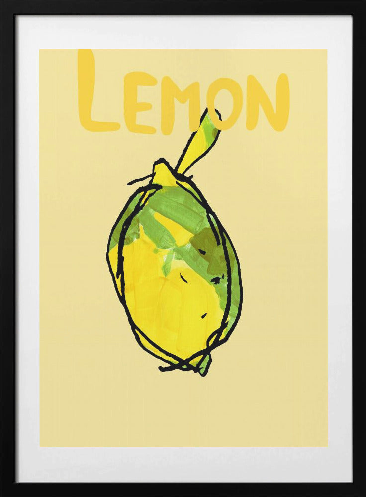 Yellow and Green Lemon - Art Print by casa cartissi