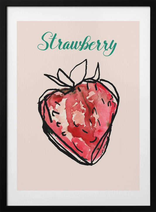 Strawberry Charm - Art Print by casa cartissi