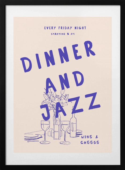 Jazz Night Feast - Art Print by Treechild