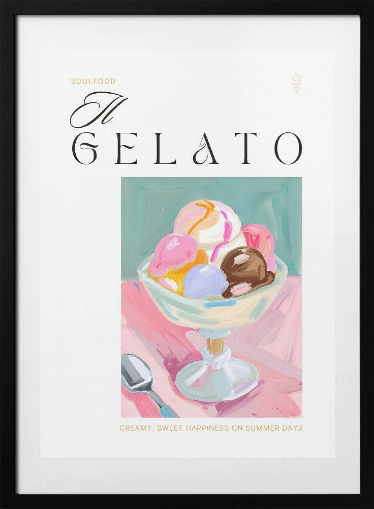 Gelato Icecream Delight - Art Print by Ohkimiko