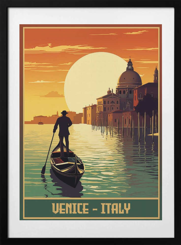 Timeless Venice Glow - Art Print by Andreas Magnusson Travel Poster