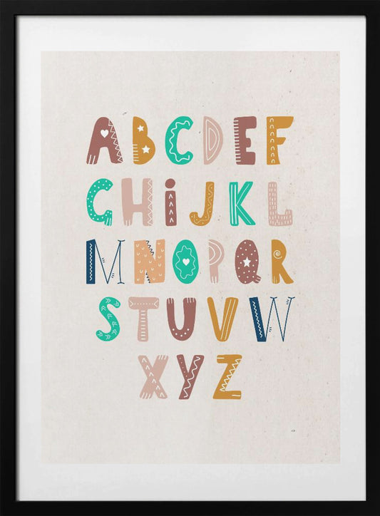 Whimsical Alphabet - Art Print by Saskia Michele
