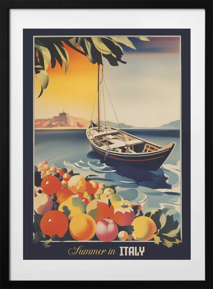 Summer In Italy - Art Print by Andreas Magnusson Travel Poster