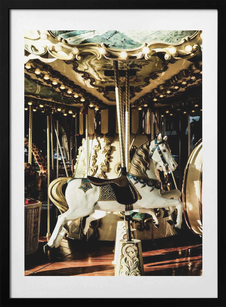 Vintage Carousel Horse - Art Print by Shot by Clint
