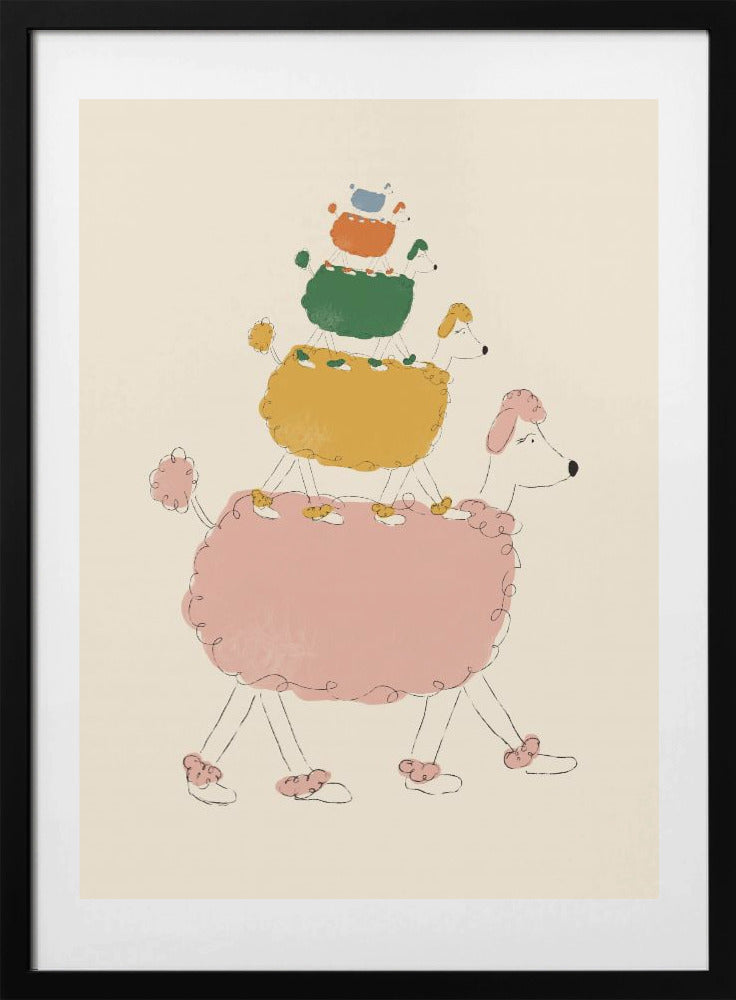 Poodle Pyramid - Art Print by Anna Mielniczuk
