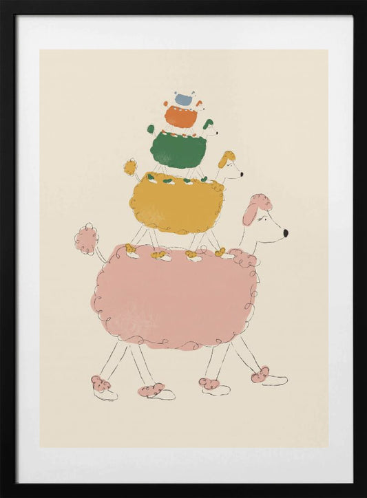 Poodle Pyramid - Art Print by Anna Mielniczuk