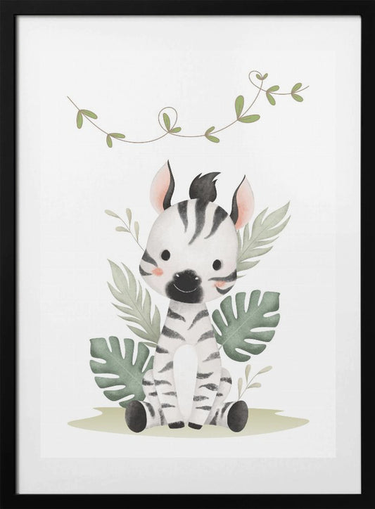 Zebra&#039;s Jungle Smile - Art Print by Saskia Michele