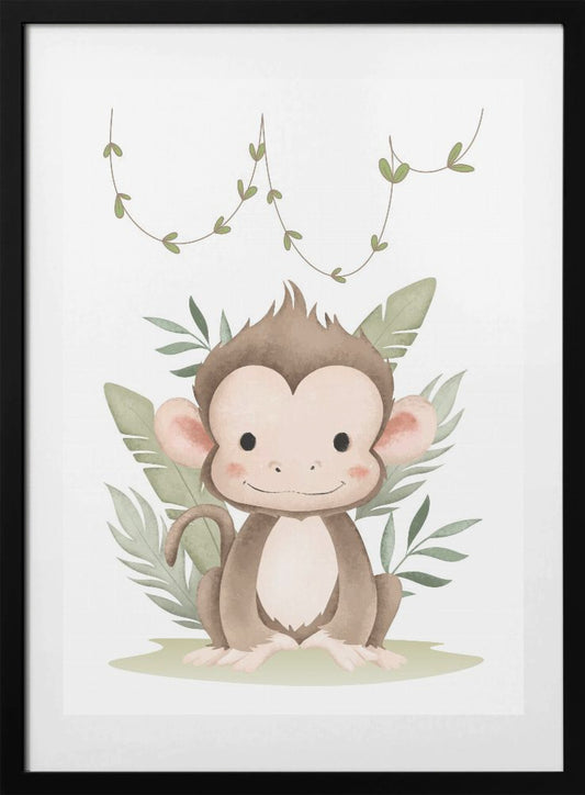 Jungle Joyful Monkey - Art Print by Saskia Michele