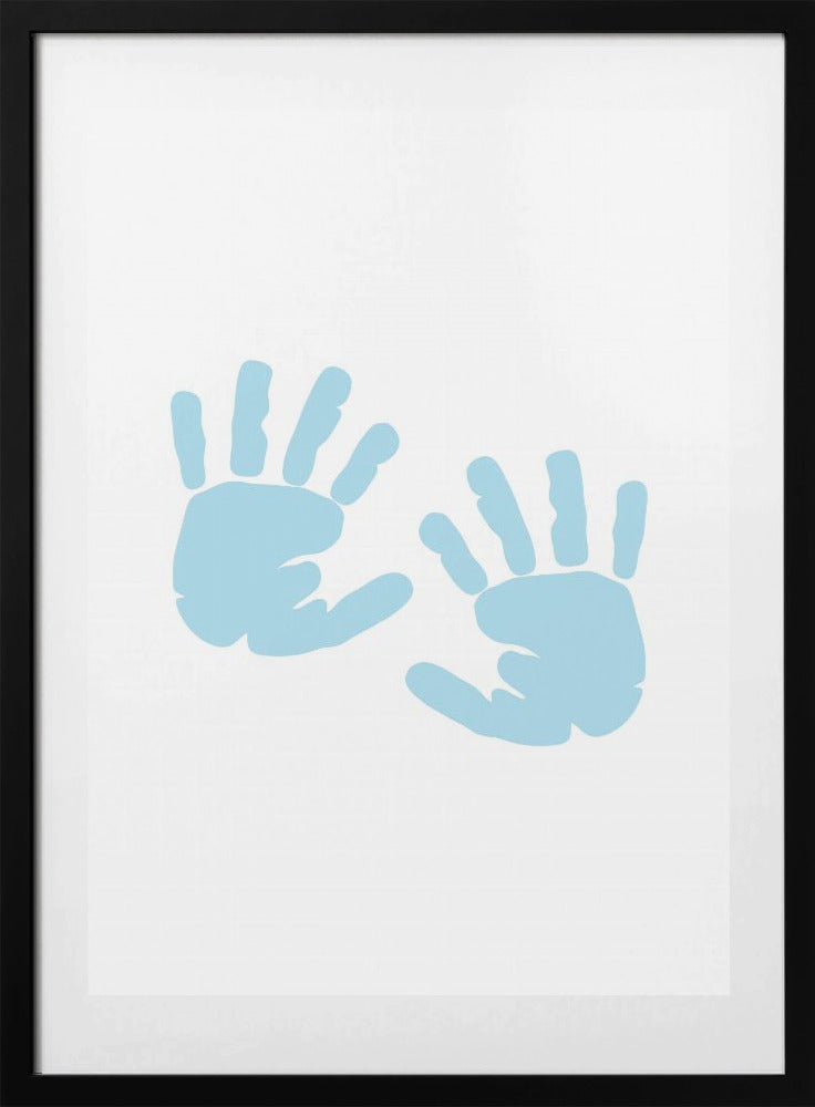 Tiny Blue Handprints - Art Print by Saskia Michele
