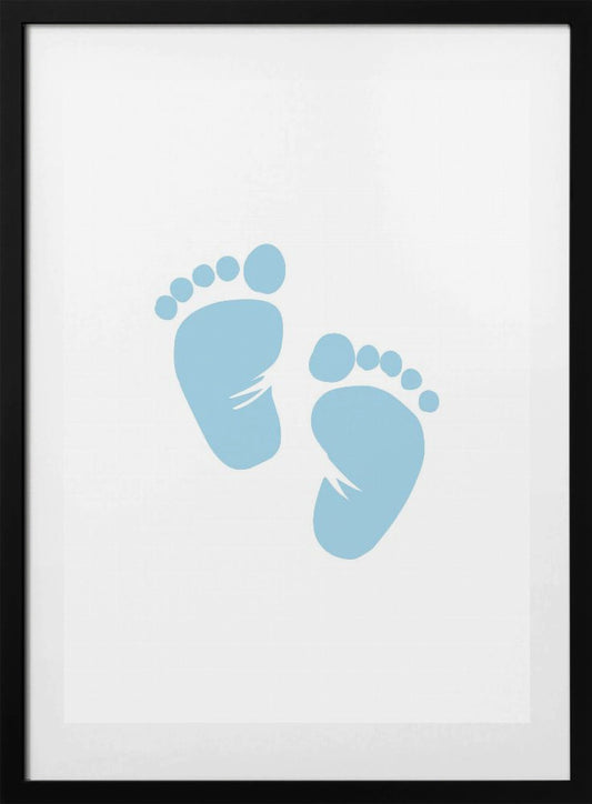 Tiny Blue Footprints - Art Print by Saskia Michele